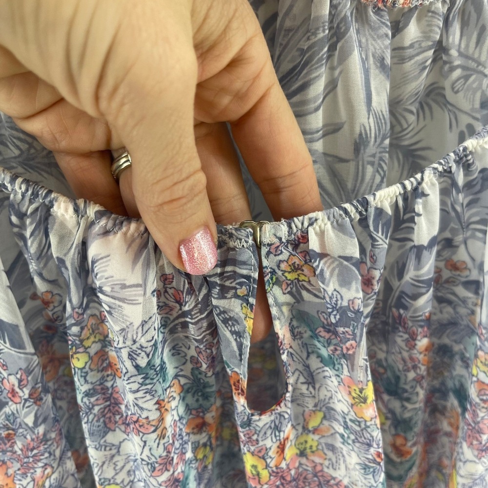 Vintage Victoria's Secret Babydoll Dress M Sheer Floral Halter Coquette Fairy - Picture 11 of 16